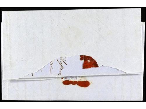 ✉ MOZAMBIQUE. 1857. MARSELLA a MOZAMBIQUE. Carta completa co