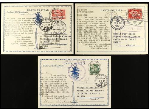 ✉ SUECIA. 1928-35. Conjunto de 10 cartas o tarjetas. Correo 