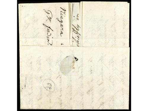 ✉ SUIZA. 1789. NIÁGARA (Canadá) a YVERDON (Suiza). Carta com