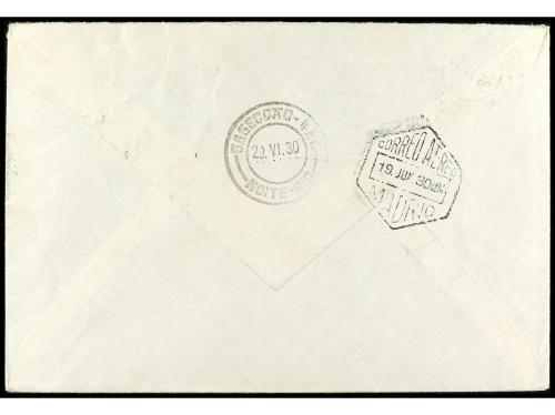 ✉ ESPAÑA. Ed. 514, 528. 1930. SEVILLA a RÍO DE JANEIRO. 4 pt