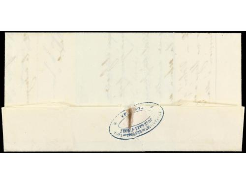 ✉ ESPAÑA. Ed. 6. 1851. TARRASA a ÁVILA. 6 cuartos negro. Mat