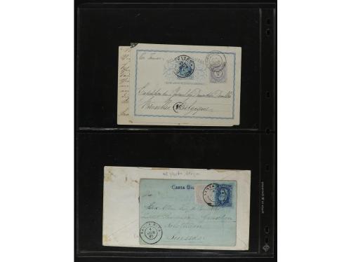 ✉ BRASIL. 1870-1899. Lot of 56 covers and postal stationary.