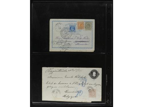 ✉ BRASIL. 1870-1899. Lot of 56 covers and postal stationary.