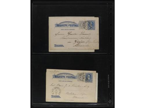 ✉ BRASIL. 1870-1899. Lot of 56 covers and postal stationary.