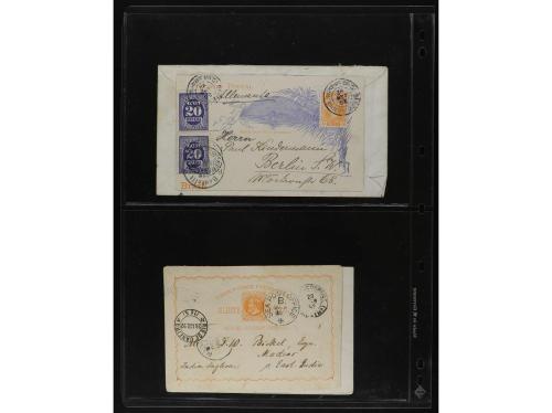 ✉ BRASIL. 1870-1899. Lot of 56 covers and postal stationary.