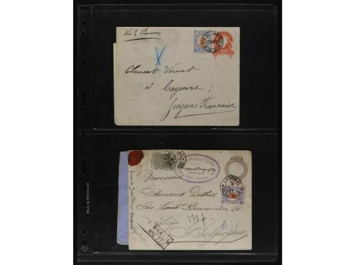 ✉ BRASIL. 1870-1899. Lot of 56 covers and postal stationary.