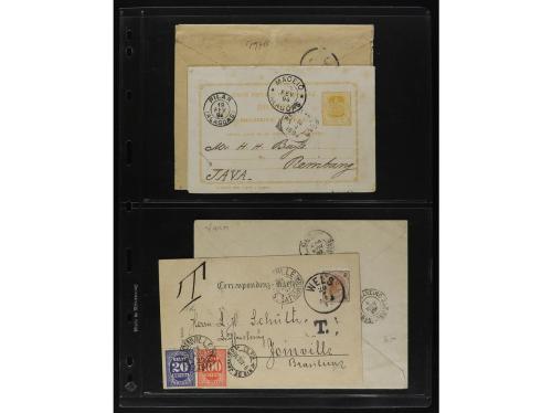 ✉ BRASIL. 1870-1899. Lot of 56 covers and postal stationary.
