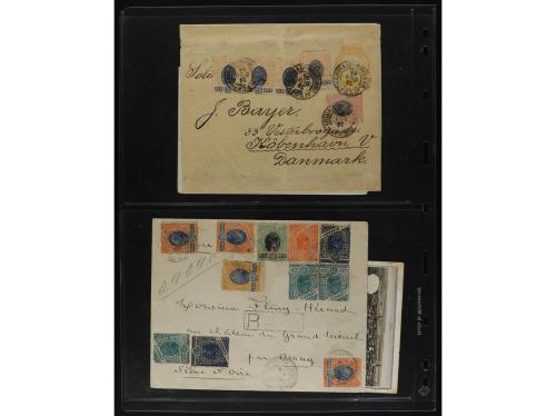 ✉ BRASIL. 1870-1899. Lot of 56 covers and postal stationary.