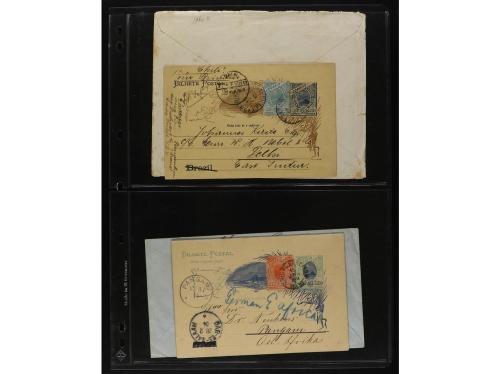 ✉ BRASIL. 1870-1899. Lot of 56 covers and postal stationary.