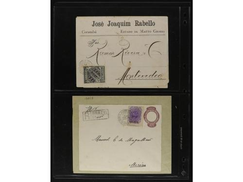 ✉ BRASIL. 1870-1899. Lot of 56 covers and postal stationary.