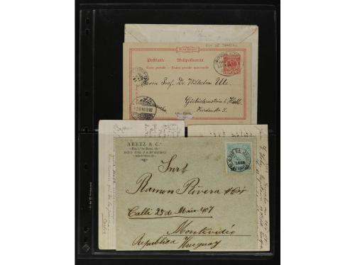 ✉ BRASIL. 1870-1899. Lot of 56 covers and postal stationary.