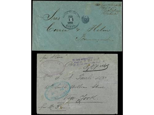 ✉ COLOMBIA. 1895-1902. Lot of 5 covers ´NO HAY ESTAMPILLAS´ 