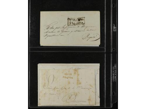 ✉ COLOMBIA. 1800-18875. Collection of 31 pre-stamp covers. E