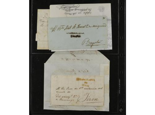 ✉ COLOMBIA. 1800-18875. Collection of 31 pre-stamp covers. E