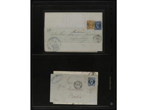 FRANCIA. 1850-1920. Lot of 109 covers and cards.
