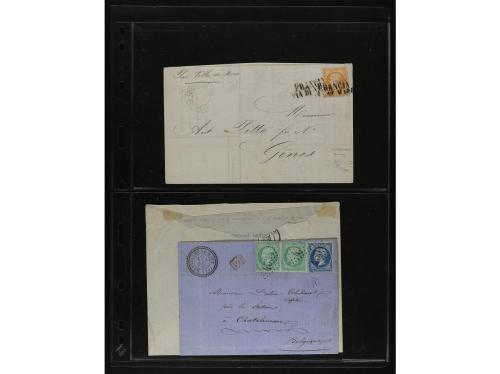 FRANCIA. 1850-1920. Lot of 109 covers and cards.
