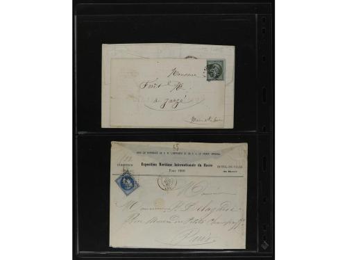 FRANCIA. 1850-1920. Lot of 109 covers and cards.