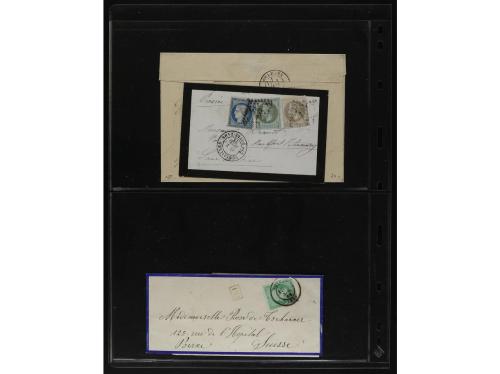 FRANCIA. 1850-1920. Lot of 109 covers and cards.