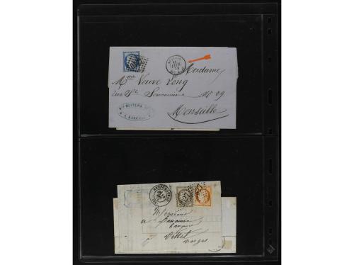 FRANCIA. 1850-1920. Lot of 109 covers and cards.