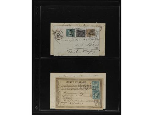 FRANCIA. 1850-1920. Lot of 109 covers and cards.