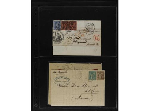 FRANCIA. 1850-1920. Lot of 109 covers and cards.
