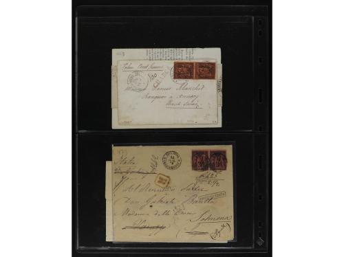 FRANCIA. 1850-1920. Lot of 109 covers and cards.