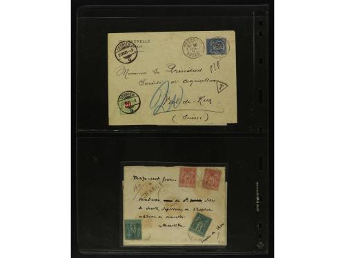 FRANCIA. 1850-1920. Lot of 109 covers and cards.