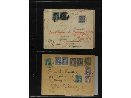 FRANCIA. 1850-1920. Lot of 109 covers and cards.
