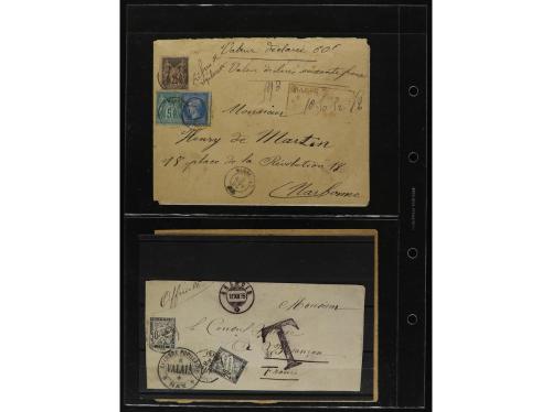 FRANCIA. 1850-1920. Lot of 109 covers and cards.