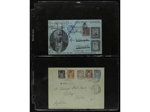 FRANCIA. 1850-1920. Lot of 109 covers and cards.