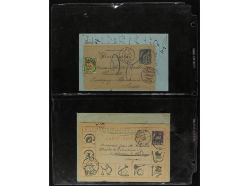 FRANCIA. 1850-1920. Lot of 109 covers and cards.