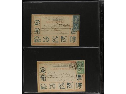 FRANCIA. 1850-1920. Lot of 109 covers and cards.