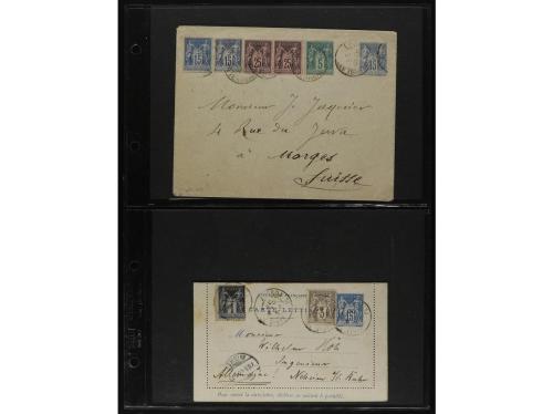 FRANCIA. 1850-1920. Lot of 109 covers and cards.