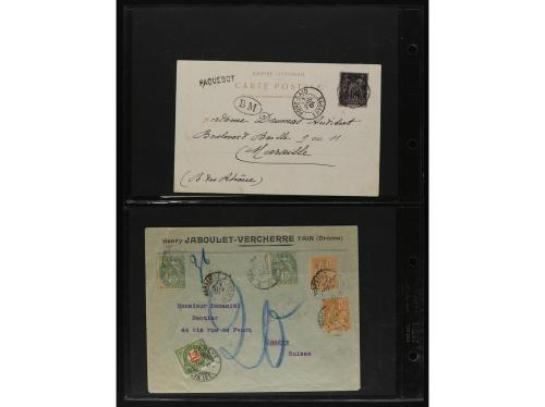 FRANCIA. 1850-1920. Lot of 109 covers and cards.