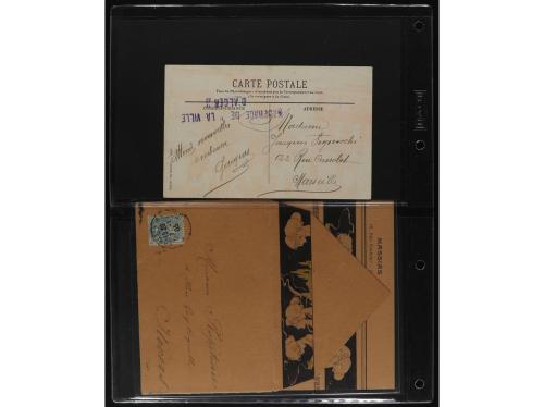 FRANCIA. 1850-1920. Lot of 109 covers and cards.