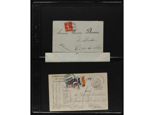 FRANCIA. 1850-1920. Lot of 109 covers and cards.