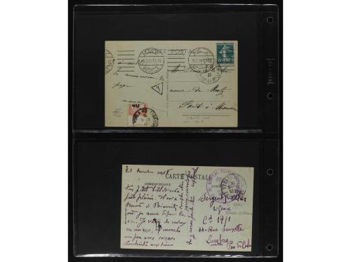 FRANCIA. 1850-1920. Lot of 109 covers and cards.