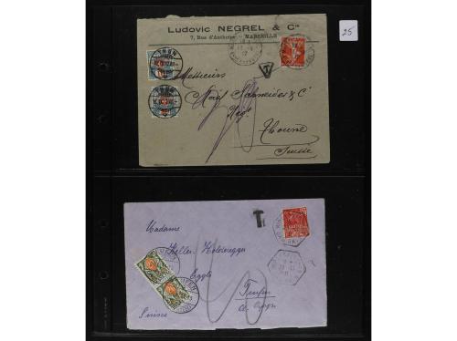 FRANCIA. 1850-1920. Lot of 109 covers and cards.