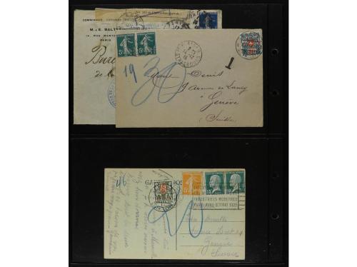 FRANCIA. 1850-1920. Lot of 109 covers and cards.