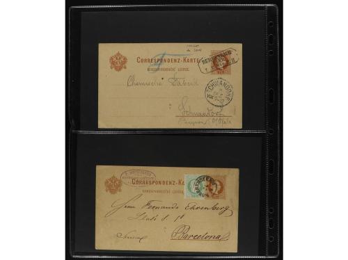 ✉ AUSTRIA. 1868-82. Lot of 8 covers and cards. 