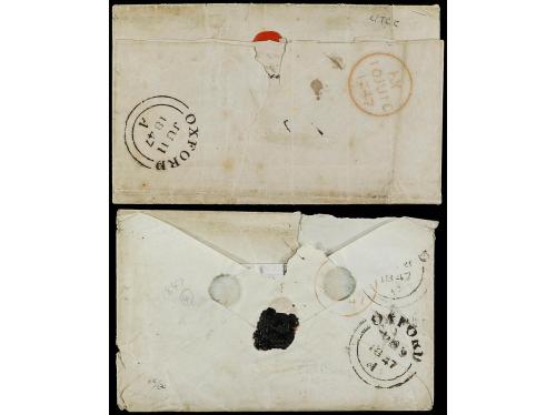 ✉ TAHITI. 1846-47. 2 Covers from Tahiti. 