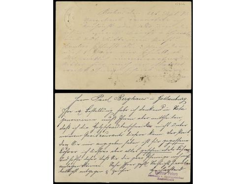 ✉ ALEMANIA. 1883-89. 2 card with Sweden Postage Due Stamps. 