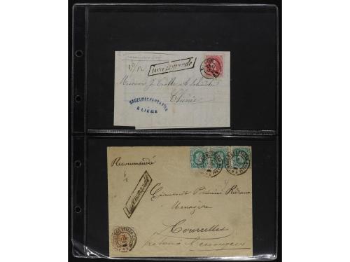 ✉ BELGICA. 1872-81. Lot of 29 Registered Covers. 