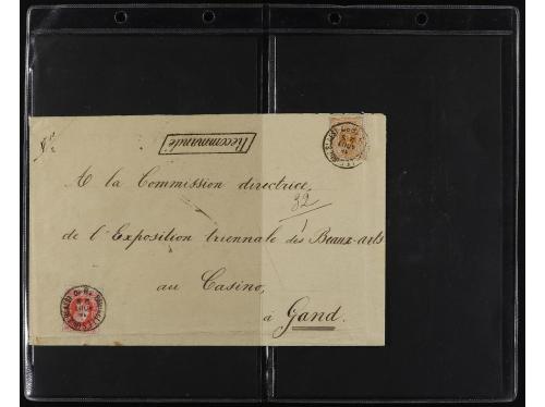 ✉ BELGICA. 1872-81. Lot of 29 Registered Covers. 