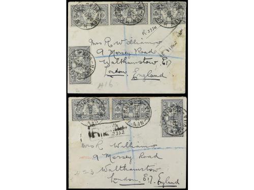 ✉ NUEVAS HEBRIDAS. 1911-1932. Lot of 6 covers with diverse f