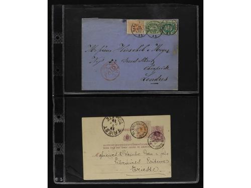 ✉ BELGICA. 1871-79. Lot of 31 covers foreign destinations. 