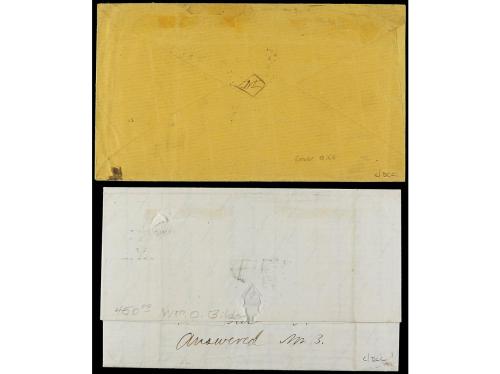 ✉ SALVADOR. 1863-65. 2 covers to USA with FRANCO mark red an