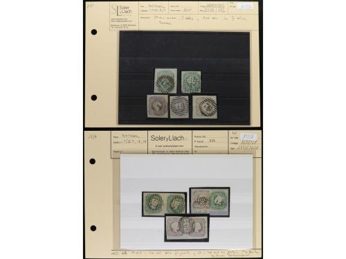 PORTUGAL. Conjunto de 27 fichas de subasta, solo PERÍODO CLÁ