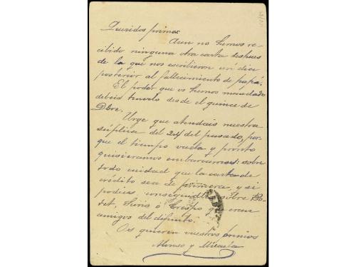 ✉ CUBA. Ed. 15. 1885. MAYAGUEZ a BARCELONA. 2 ctvos. verde, 