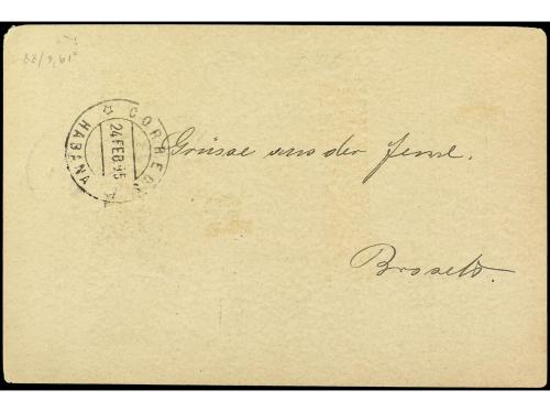 ✉ CUBA. Ed. 25. 1895. PUERTO PRÍNCIPE a ALEMANIA. 2 ctvos. v